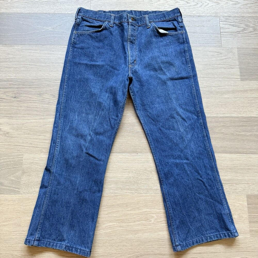 Vintage Sears Jeans Joint Men 36x27 Scovill Zip Mens Store Blue Denim Cotton 70s